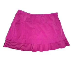 IBKUL Crystal Pleated Skort Hot Pink Skirt Golf Tennis pickleball size large